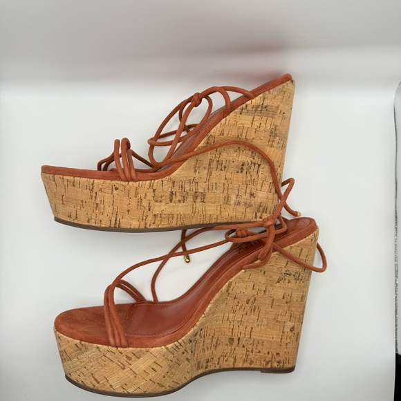 SCHUTZ Calabria Wedge Heels in Sunset Ochre | LIKE NEW - Picture 9 of 11